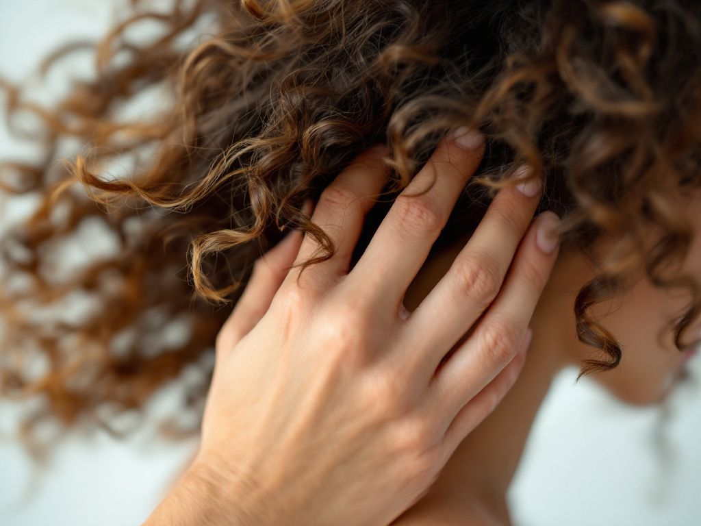 balding curly hair