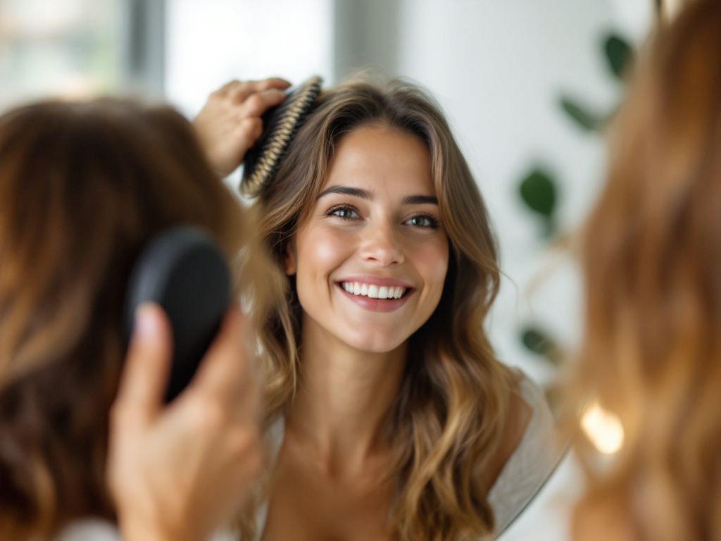 brushing your hair