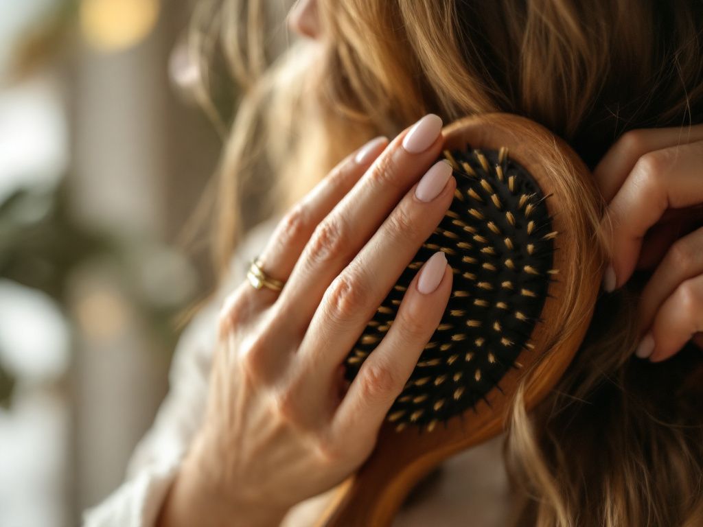 brushing hair to prevent hair loss