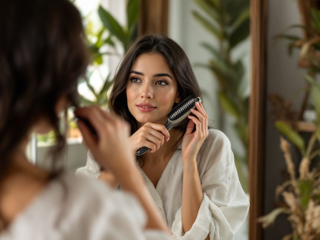 brushing hair to prevent hair loss