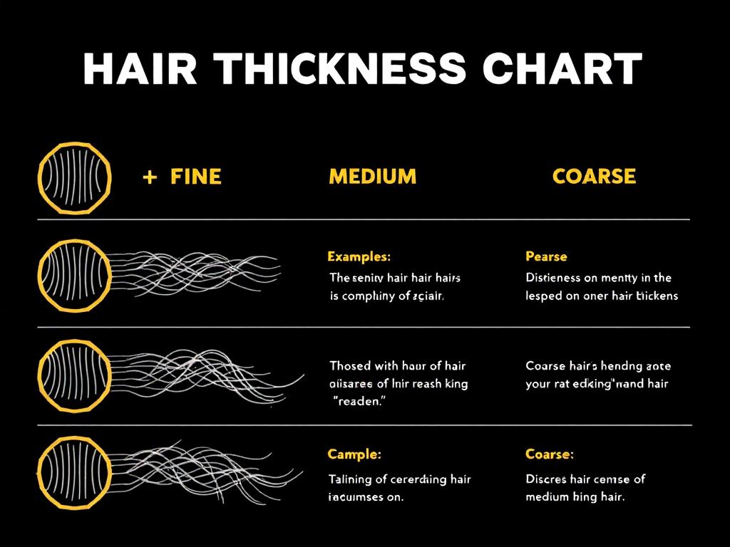 hair thickness chart