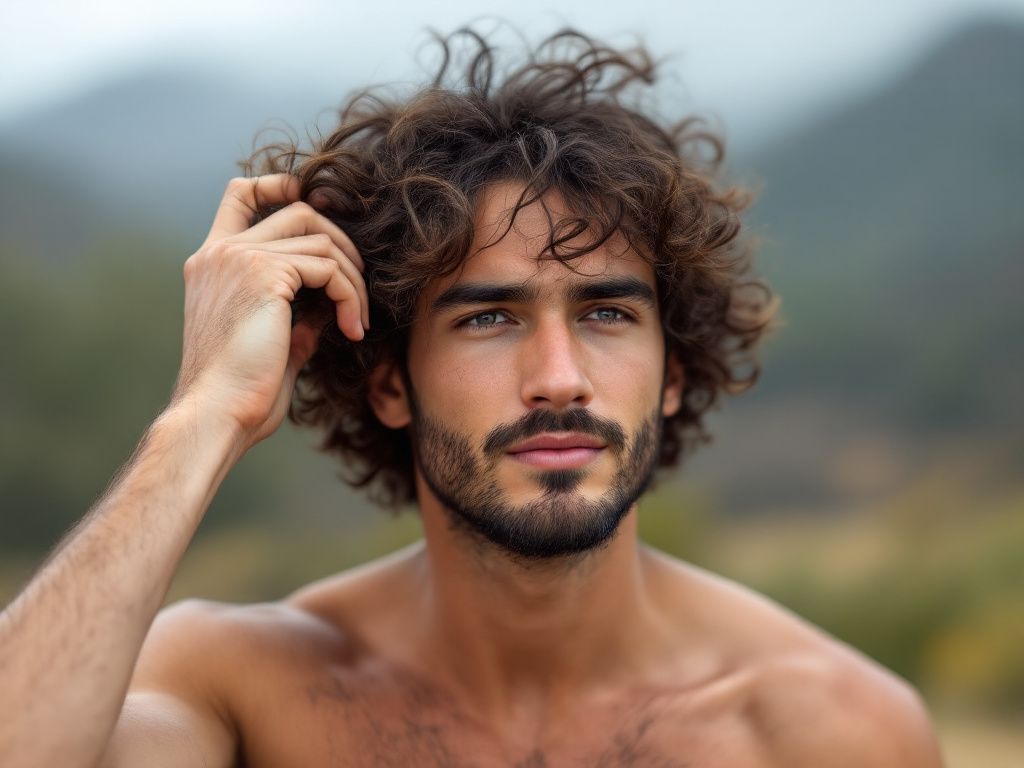 men's curly hair care