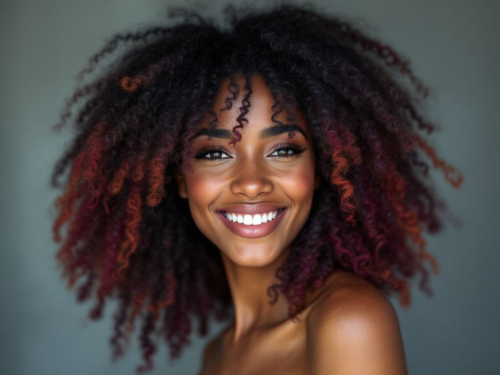 colored natural hair