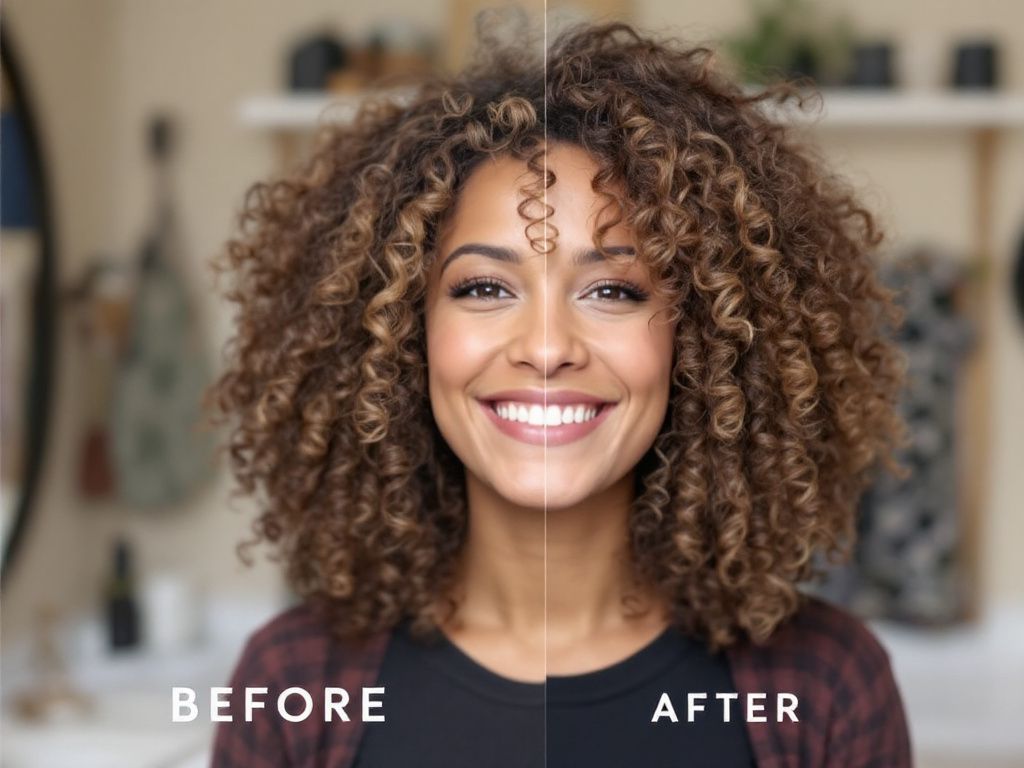 "curly hair transformation"
