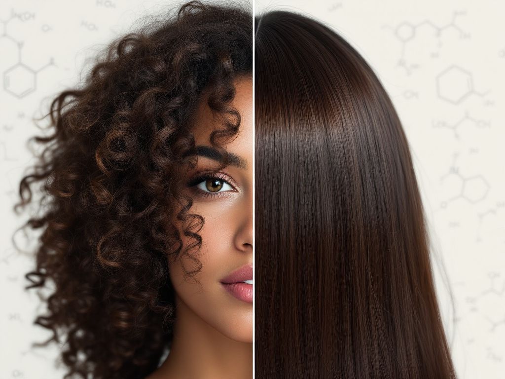 hair chemical processes, texture alteration