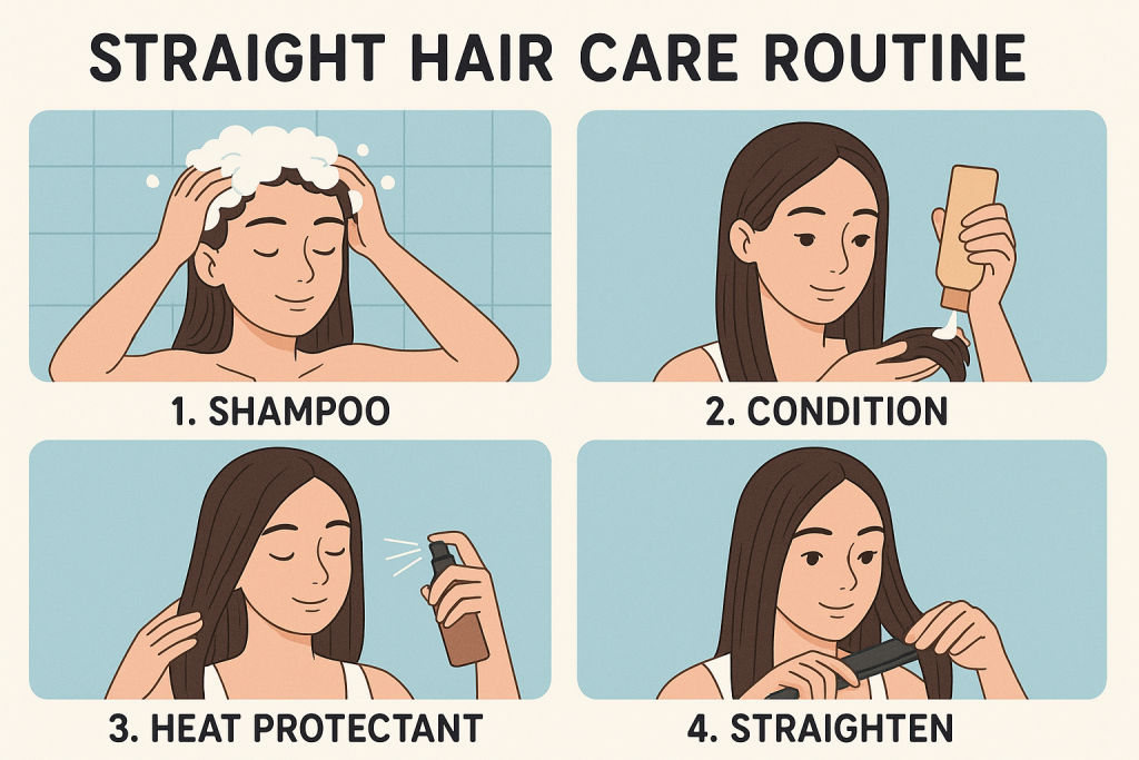 Hair Care Routine for Straight Hair: Steps, Products & Expert Tips